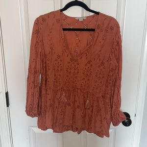 American Eagle Burnt Orange Blouse